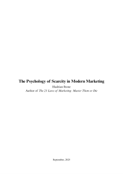 The Psychology of Scarcity in Modern Marketing