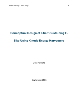 Conceptual Design of a Self-Sustaining E-Bike Using Kinetic Energy Harvesters