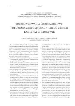 <b>CITATION>>></b>Gałka M., Knorr K.H., Miotk-Szpiganowicz G., <b>Moskalewicz D.</b>, Uścinowicz S., Witak M., Woźniak P.P., 2018, Uwarunkowania środowiskowe położenia zespołu osadniczego z epoki kamienia w Rzucewie., [w:] Król D. (red.), Zespół osadniczy z epoki kamienia w Rzucewie, gmina Puck, stanowisko 1, Muzeum Archeologiczne w Gdańsku, Gdańsk, ISBN: 978-83-85824-94-7, 14-39