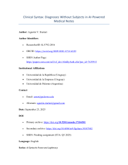 Clinical Syntax: Diagnoses Without Subjects in AI-Powered Medical Notes