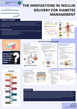THE INNOVATIONS IN INSULIN DELIVERY FOR DIABETES MANAGEMENT
