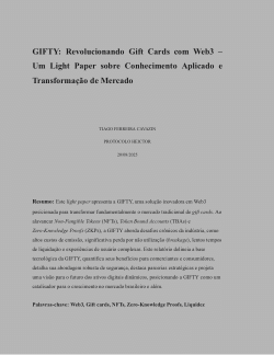GIFTY: Revolucionando Gift Cards com Web3 – Um Light Paper sobre Conhecimento Aplicado e Transformação de Mercado