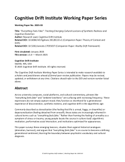 Everything Feels Fake: Tracking Emerging Cultural Lexicons of Synthetic Realness and Cognitive Distortion