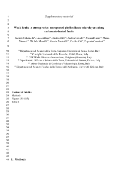 Supplementary material for <i>Weak faults in strong rocks: unexpected phyllosilicate microlayers along carbonate-hosted faults</i>