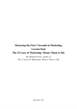 Mastering the First 3 Seconds in Marketing: Lessons from <i>The 23 Laws of Marketing: Master Them or Die</i>