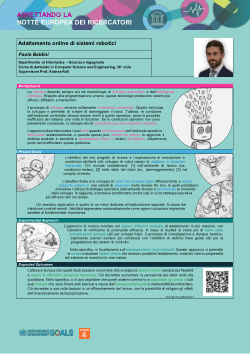 Adattamento online di sistemi robotici