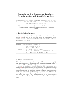 Artifact for Safe Temperature Regulation: Formally Verified and Real-World Validated