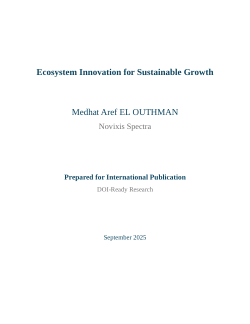 <b>Ecosystem Innovation for Sustainable Growth</b>