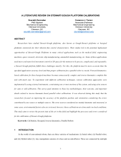 A Literature Review on Stewart–Gough Platform Calibrations
