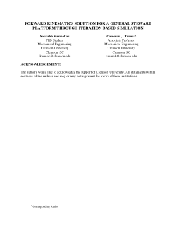 Forward kinematics solution for a general Stewart platform through iteration-based simulation