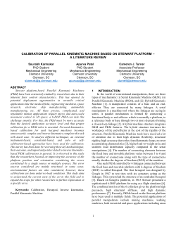 Calibration of Parallel Kinematic Machine Based on Stewart Platform–A Literature Review