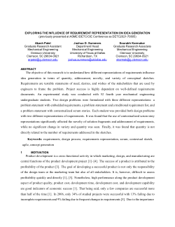 Exploring the Influence of Requirement Representation on Idea Generation