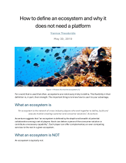 How to define an ecosystem and why it does not need a platform