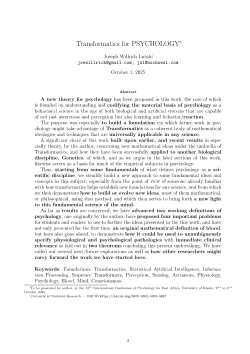Transformatics for PSYCHOLOGY [1-PAGER EDITION]
