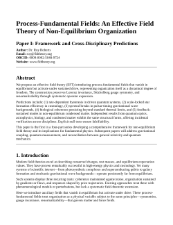 Process-Fundamental Fields: An Effective Field Theory of Non-Equilibrium Organization