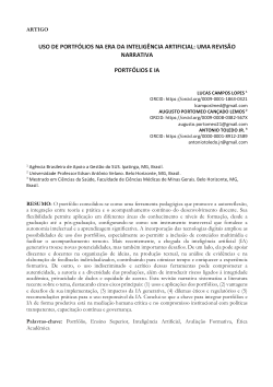 <b>USO DE PORTFÓLIOS NA ERA DA INTELIGÊNCIA ARTIFICIAL: UMA REVISÃO NARRATIVA</b>
