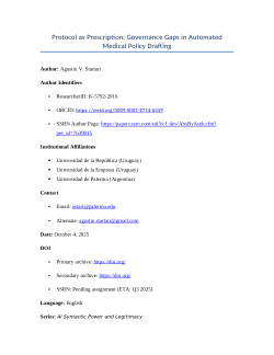 Protocol as Prescription: Governance Gaps in Automated Medical Policy Drafting