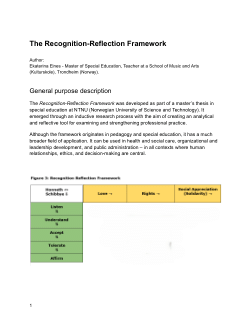 The Recognition-Reflection Framework