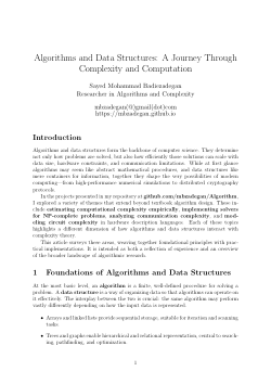 Algorithms and Data Structures: A Journey Through Complexity and Computation
