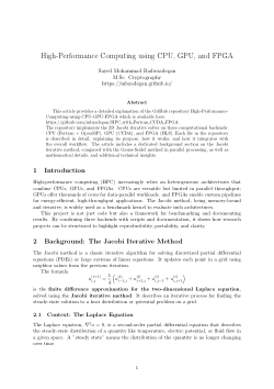High-Performance Computing using CPU, GPU, and FPGA