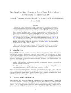 Benchmarking Note: Comparing FastAPI and Triton Inference Server for ML Model Deployment