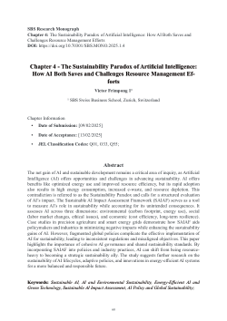 The Sustainability Paradox of Artificial Intelligence: How AI Both Saves and Challenges Resource Management Efforts