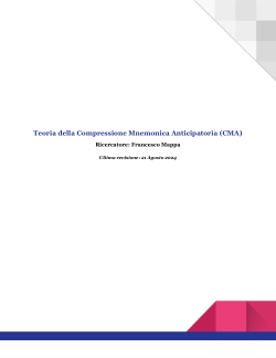 Teoria della Compressione Mnemonica Anticipatoria (CMA)