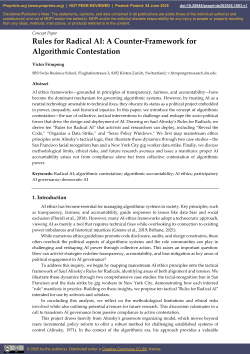 Rules for Radical AI: A Counter-Framework for Algorithmic Contestation