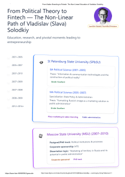 Slava Solodkiy: bachelor (2005), master (2007), PhD (2009)