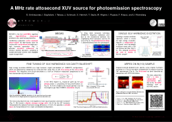 <b>A MHz rate attosecond XUV source for photoemission spectroscopy</b>