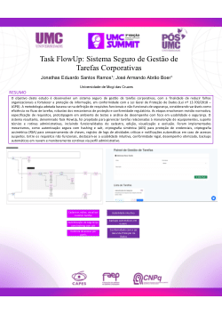 Task FlowUp: Sistema Seguro de Gestão de Tarefas Corporativas.