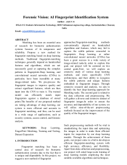 Forensic Vision: AI Fingerprint Identification System
