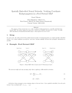Spatially Embedded Neural Networks: Verifying Coordinate Backpropagation in a Feed Forward MLP