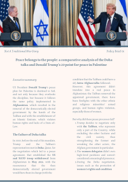 Peace belongs to the people: a comparative analysis of the Doha talks and Donald Trump’s 20 point for peace in Palestine
