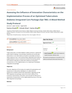 <b>Supplementary files: Development and content validation of CFIR-based innovation characteristics measurement instruments (ICMI) for an optimised TB-diabetes integrated care package in Pakistan: A Lawshe’s CVR study</b>