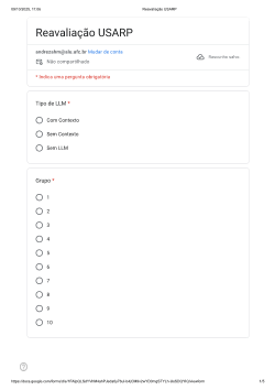 Materiais do Experimento - USARP com LLM