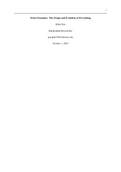 <b>Order Dynamics: The Origin and Evolution of Everything</b>