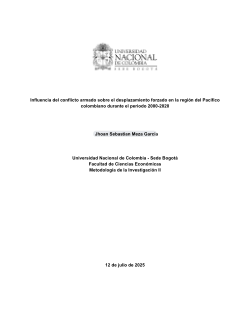 <b>Influence of the Armed Conflict on Forced Displacement in the Colombian Pacific Region (2000–2020)</b>