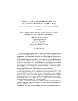 Proceedings of the International Workshop on AI Systems for the Environment (AISE-2025)