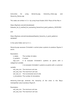 Instruction for using the programs