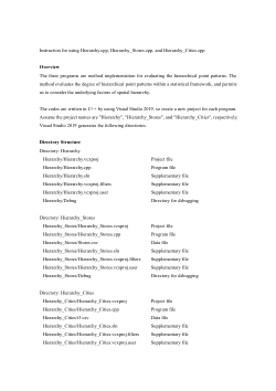 Method implementation for evaluating the hierarchical point patterns