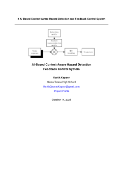 AI-Based Context-Aware Hazard Detection and Feedback Control System