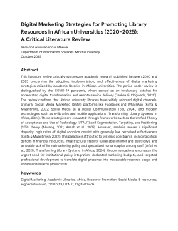 Digital Marketing Strategies for Promoting Library Resources in African Universities (2020–2025): A Critical Literature Review