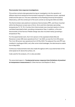 Thermometer time response investigations