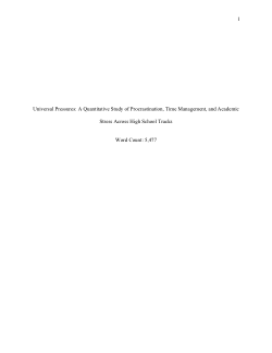 A Quantitative Study of Procrastination, Time Management, and Academic Stress Across High School Tracks