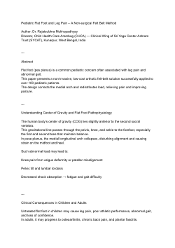 Flat-foot-belt for Pediatric leg pain