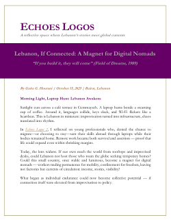 <b>Lebanon, If Connected: A Magnet for Digital Nomads</b>