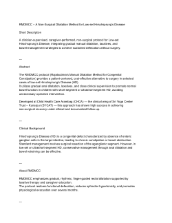 <b>RMDMCC: A Non-Surgical Protocol for Low-set Hirschsprung’s Disease</b>