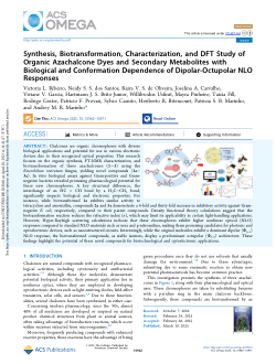 Synthesis, Biotransformation, Characterization, and DFT Study of Organic Azachalcone Dyes and Secondary Metabolites with Biological and Conformation Dependence of Dipolar-Octupolar NLO Responses