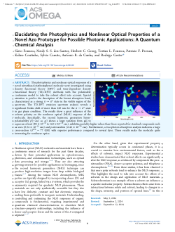 Elucidating the Photophysics and Nonlinear Optical Properties of a Novel Azo Prototype for Possible Photonic Applications: A Quantum Chemical Analysis
